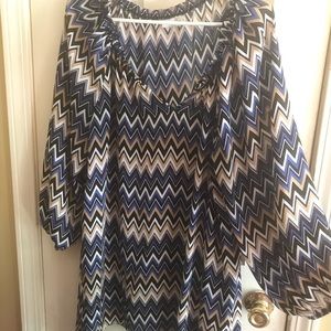 Chevron long flowy shirt.